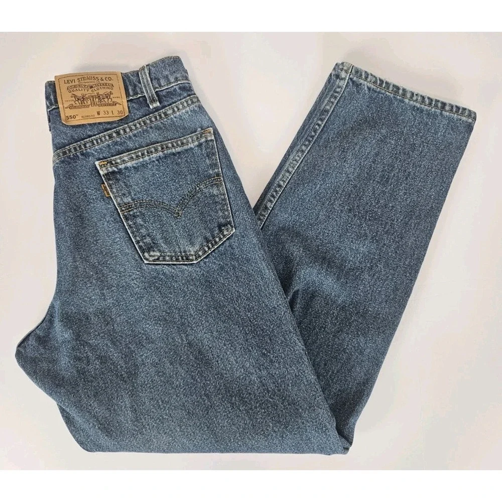 Levi's 550 Men's Vintage Orange Tab Relaxed Fit Jeans Made in USA 32x30